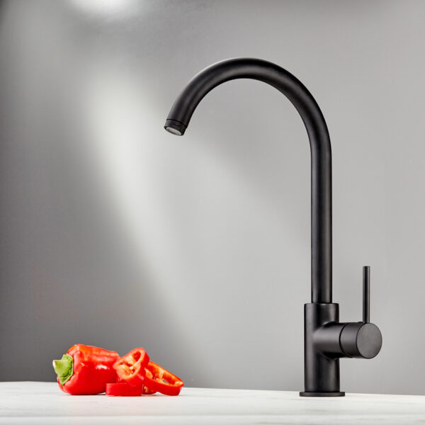 Μπαταρία Κουζίνας Eurorama - Tonda 145528 (Black Matt)