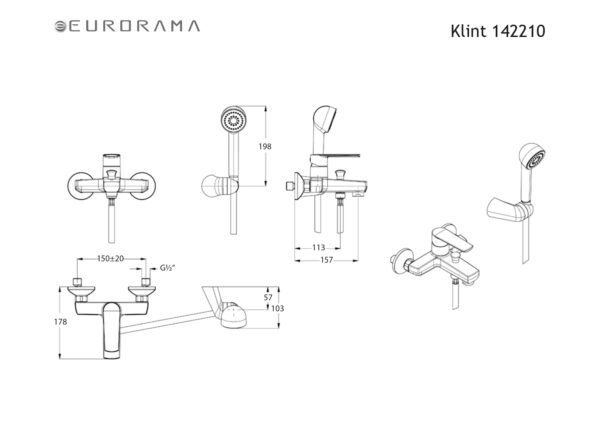 Μπαταρία Λουτρού - Eurorama Klint 142210
