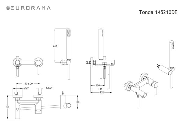 Μπαταρία Λουτρού - Eurorama Tonda 145210DE
