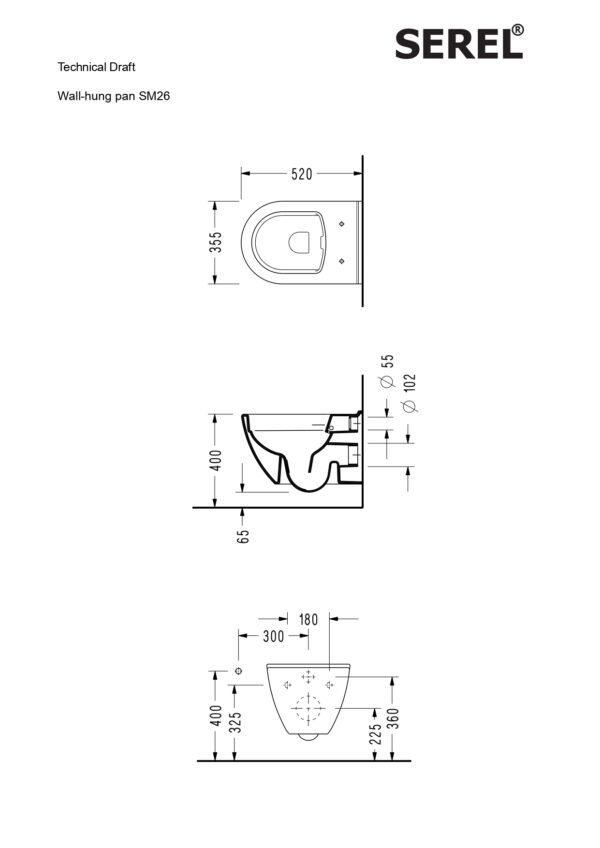 Λεκάνη Κρεμαστή - Serel Smart Rimless SM2600