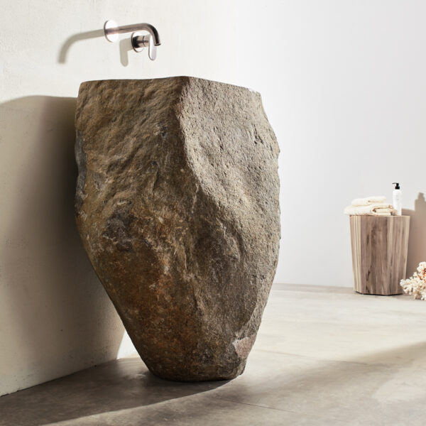 Νιπτήρας Επιδαπέδιος απο Φυσική πέτρα - Fossil Vero Riverstone RP90