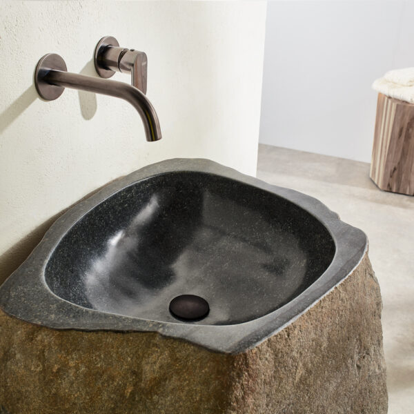 Νιπτήρας Επιδαπέδιος απο Φυσική πέτρα - Fossil Vero Riverstone RP90