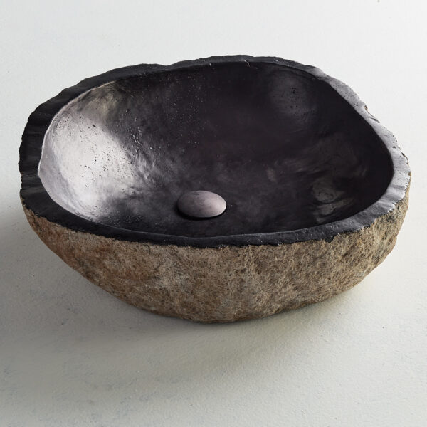 Νιπτήρας Επιτραπέζιος απο Φυσική πέτρα - Fossil Vero Riverstone RV60