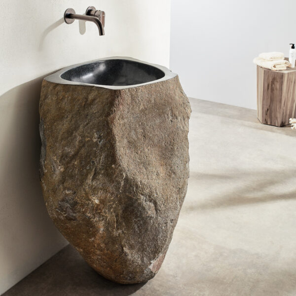 Νιπτήρας Επιδαπέδιος απο Φυσική πέτρα - Fossil Vero Riverstone RP90