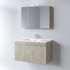 Σετ Έπιπλο Μπάνιου - OMEGA BEIGE OAK 120 9SOM120BOW Πάγκο 120x46x60 με μια γούρνα