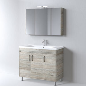 Σετ Έπιπλο Μπάνιου - SAVINA NATURAL OAK 100 9SSA100NO0W Πάγκος 97x44x83cm