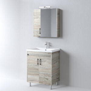 Σετ Έπιπλο Μπάνιου – SAVINA NATURAL OAK 65 9SSA065NO0W Πάγκος 61x44x82cm