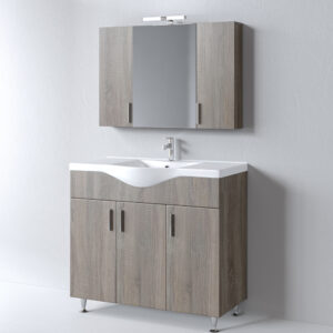Σετ Έπιπλο Μπάνιου - SIENA SONOMA DARK 100 9SSI100SD0W Πάγκο 96x34x83cm