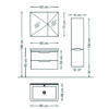 Σετ Έπιπλο Μπάνιου - BELE WHITE 80 9SBE080WH0 Πάγκο 80x46x55cm