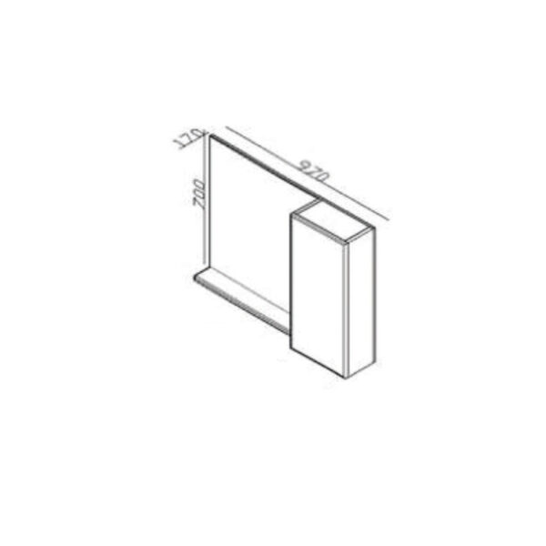 Σετ Έπιπλο Μπάνιου - DODE WHITE 100 9SDO100WH0 Πάγκο 100x44x60