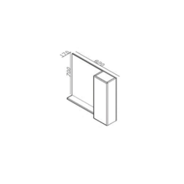 Σετ Έπιπλο Μπάνιου - DODE WHITE 85 9SDO085WH0 Πάγκο 84,5x44x60