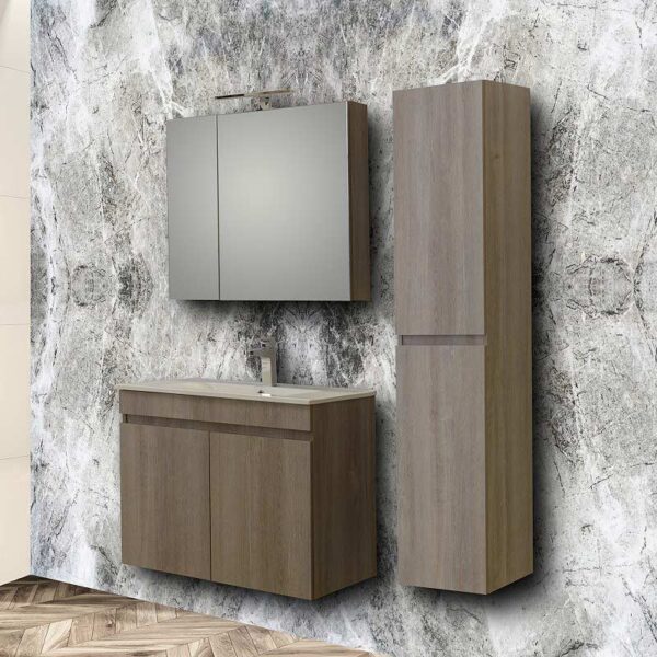 Στήλη - OMEGA GREY OAK 35 3COM035GO0 κρεμαστή 35x32x160 με δύο πόρτες