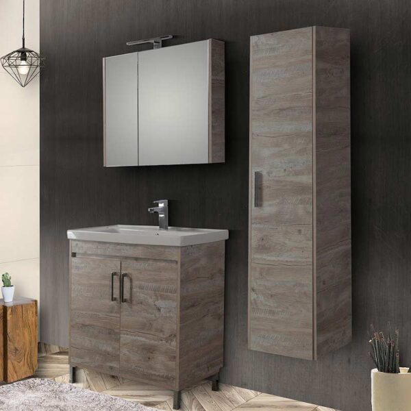 Στήλη - SAVINA NATURAL OAK 40 3CSA040NO0 επιδαπέδια ή κρεμαστή 40x32x160 – 170cm