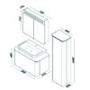 Σετ Έπιπλο Μπάνιου - SENSIO WHITE 86 9SSE086WH0 Πάγκο 86x47x48