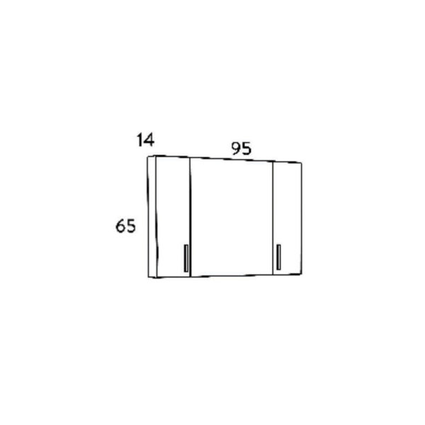 Σετ Έπιπλο Μπάνιου - SIENA WHITE 100 9SSI100GL0W Πάγκο 96x34x83cm
