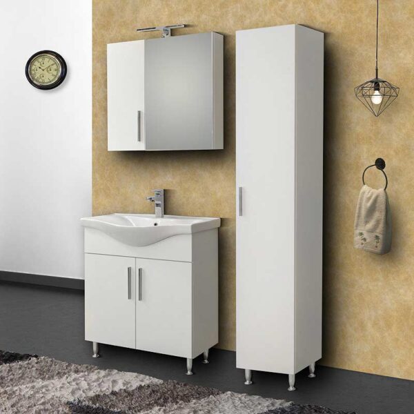 Στήλη - SIENA WHITE 35 3CSI035GL0 με ποδαράκια 35x32x185cm
