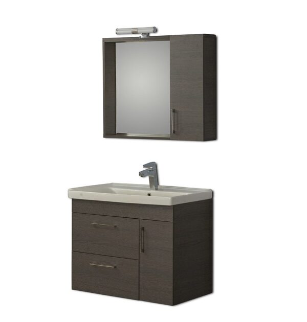 Σετ Έπιπλο Μπάνιου - Ibiza Oak Anthracite 80 Πάγκο 79x44x60 9SIB080OA0