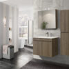 Σετ Έπιπλο Μπάνιου - OMEGA GREY OAK 75 9SOM075GONW Πάγκο 72x44x60cm