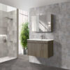 Σετ Έπιπλο Μπάνιου - OMEGA GREY OAK 85 9SOM085GO0W Πάγκο 82x44x60