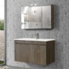 Σετ Έπιπλο Μπάνιου - OMEGA GREY OAK 100 9SOM100GOΝW Πάγκο 97x44x60cm