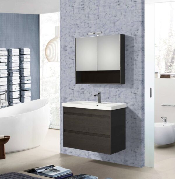 Σετ Έπιπλο Μπάνιου - SOFT GREY 80 (Anthracite) 9SSO080AO0 Πάγκος 78X45X60