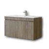 Σετ Έπιπλο Μπάνιου - OMEGA GREY OAK 100 9SOM100GOΝW Πάγκο 97x44x60cm