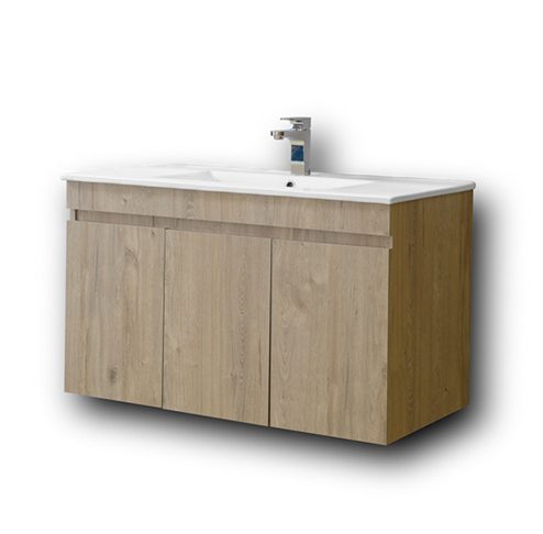 Σετ Έπιπλο Μπάνιου - OMEGA BEIGE OAK 100 9SOM100BONW Πάγκο 97x44x60cm