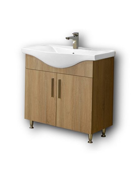 Σετ Έπιπλο Μπάνιου - SIENA SONOMA 90 9SSI090SN0W Πάγκο 90x34x83cm