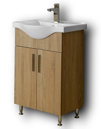 Σετ Έπιπλο Μπάνιου - SIENA SONOMA 55 9SSI055SN0W Πάγκο 51x34x83cm