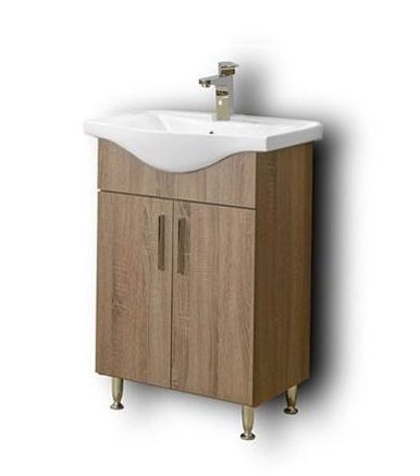 Σετ Έπιπλο Μπάνιου - SIENA SONOMA DARK 55 9SSI055SD0W Πάγκο 51x34x83cm