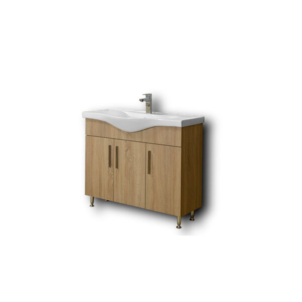 Σετ Επίπλου Mπάνιου - SIENA SONOMA 100 9SSI100SN0W Πάγκο 96x34x83cm