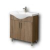Σετ Έπιπλο Μπάνιου - SIENA SONOMA DARK 65 9SSI065SD0W Πάγκο 61x34x83cm