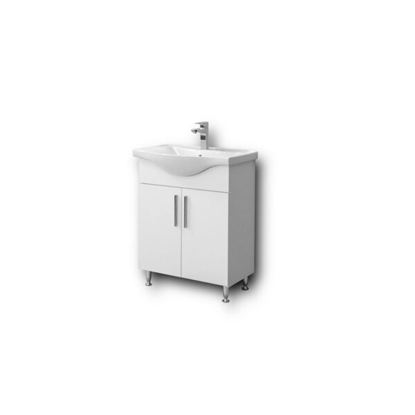 Σετ Έπιπλο Μπάνιου - SIENA WHITE 65 9SSI065GL0W Πάγκο 61x34x83cm