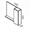 Σετ Έπιπλο Μπάνιου - Ibiza Oak Λευκό 100 Πάγκο 100x44x60 9SIB100GL0