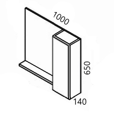 Σετ Έπιπλο Μπάνιου - Ibiza Oak Λευκό 100 Πάγκο 100x44x60 9SIB100GL0