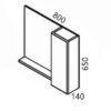 Σετ Έπιπλο Μπάνιου - Ibiza Oak Λευκό 80 Πάγκο 79x44x60 9SIB080GL0