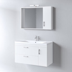 Σετ Έπιπλο Μπάνιου - Ibiza Oak Λευκό 100 Πάγκο 100x44x60 9SIB100GL0