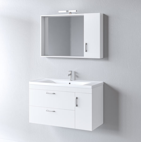 Σετ Έπιπλο Μπάνιου - Ibiza Oak Λευκό 100 Πάγκο 100x44x60 9SIB100GL0
