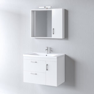 Σετ Έπιπλο Μπάνιου - Ibiza Oak Λευκό 80 Πάγκο 79x44x60 9SIB080GL0