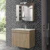 Σετ Έπιπλο Μπάνιου - OMEGA BEIGE OAK 75 9SOM075BONW Πάγκο 72x44x60