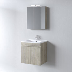 Σετ Έπιπλο Μπάνιου - OMEGA BEIGE OAK 65 9SOM065BONW Πάγκο 62x44x57cm