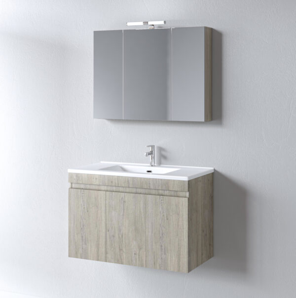 Σετ Έπιπλο Μπάνιου - OMEGA BEIGE OAK 85 9SOM085BO0W Πάγκο 82x44x60