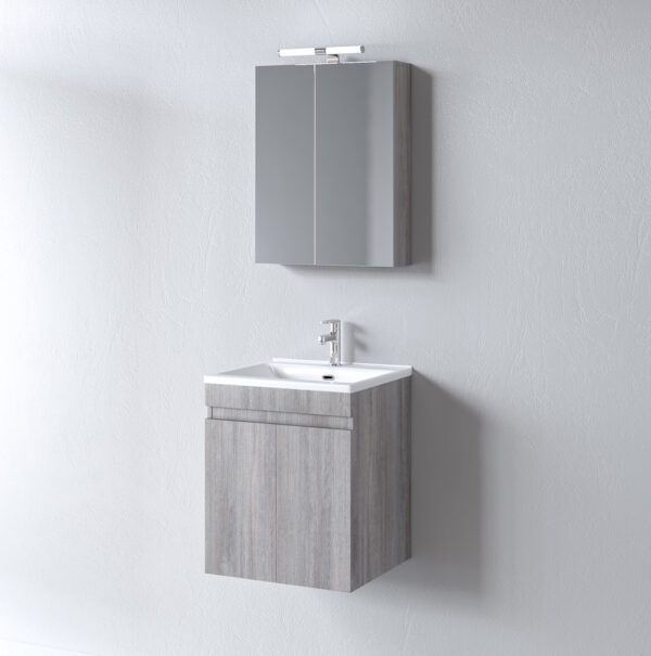 Σετ Έπιπλο Μπάνιου - OMEGA GREY OAK 55 9SOM055GONW Πάγκο 51x44x60