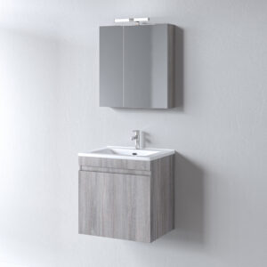 Σετ Έπιπλο Μπάνιου - OMEGA GREY OAK 60 9SOM065GONW Πάγκο 57x44x60