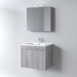 Σετ Έπιπλο Μπάνιου - OMEGA GREY OAK 75 9SOM075GONW Πάγκο 72x44x60cm