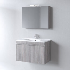 Σετ Έπιπλο Μπάνιου - OMEGA GREY OAK 85 9SOM085GO0W Πάγκο 82x44x60