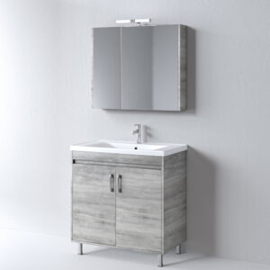 Σετ Έπιπλο Μπάνιου - SAVINA CEMENT 80 9SSA080CE0W Πάγκος 77x44x83cm