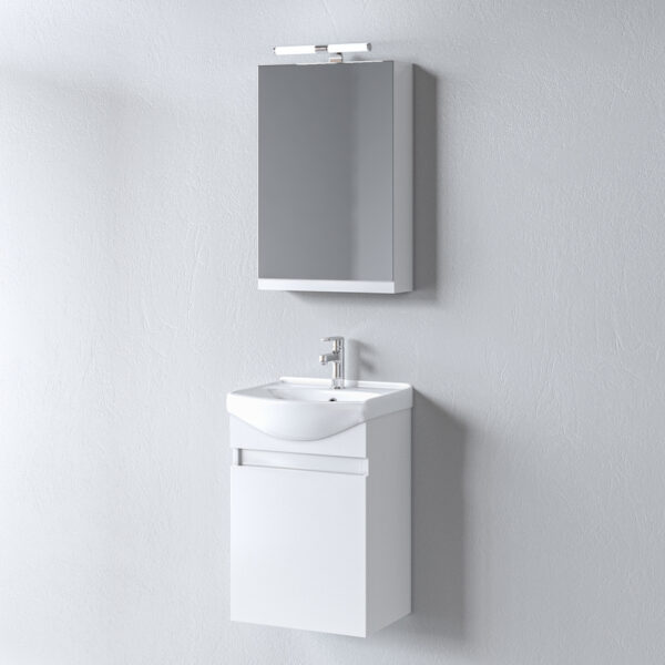 Σετ Έπιπλο Μπάνιου - SIENA WHITE 45 9SSI045GL0W Πάγκο 45x44x83cm