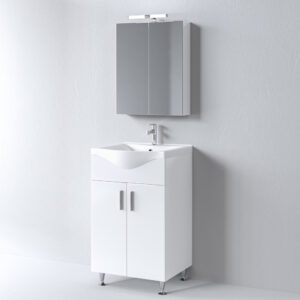 Σετ Έπιπλο Μπάνιου - SIENA WHITE 55 9SSI055GL0W Πάγκο 51x34x83cm