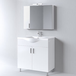 Σετ Έπιπλο Μπάνιου - SIENA WHITE 90 9SSI090GL0W Πάγκο 90x34x83cm